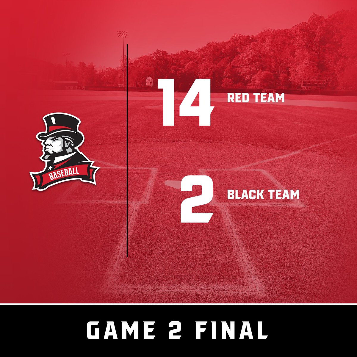 SenatorsBSB's tweet photo. Red Team dominated Game 2 of the Red &amp; Black World Series and have taken a 1-0-1 lead in the best-of-three series. #DEfendthehills #SenatorNation #RollSens https://t.co/sWQpbVctHu