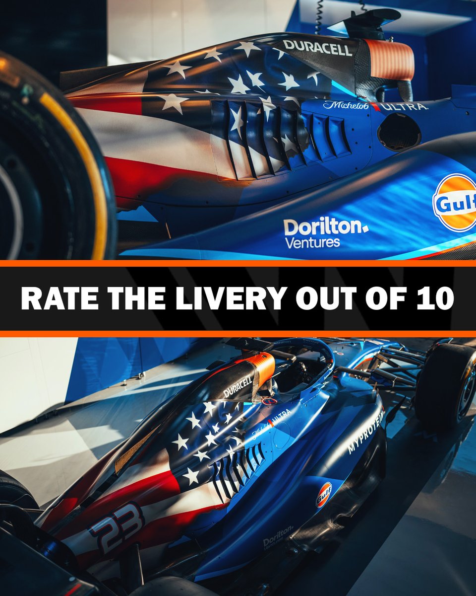 wtf1official's tweet image. Williams has officially revealed their United States GP livery 🇺🇸 

what do you think?