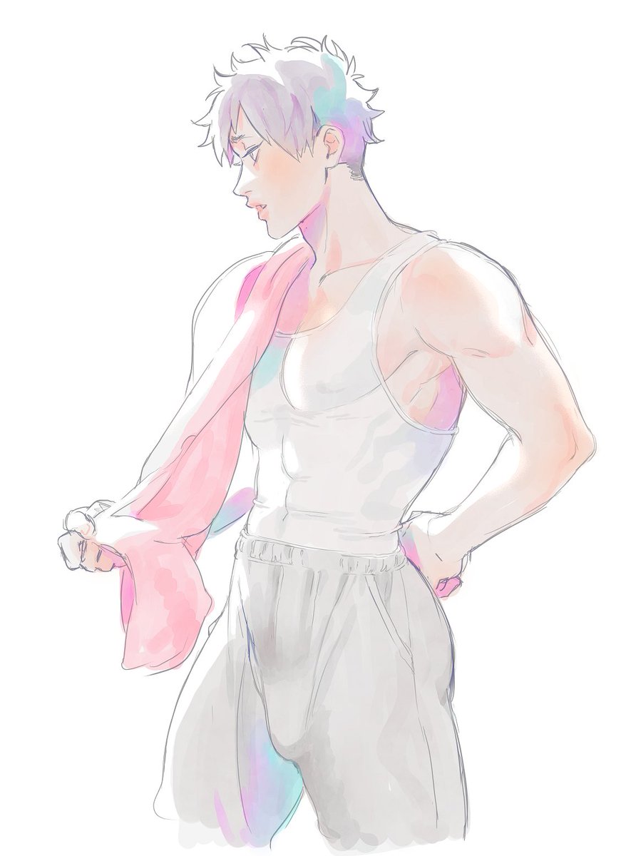 kuroo after shower...
