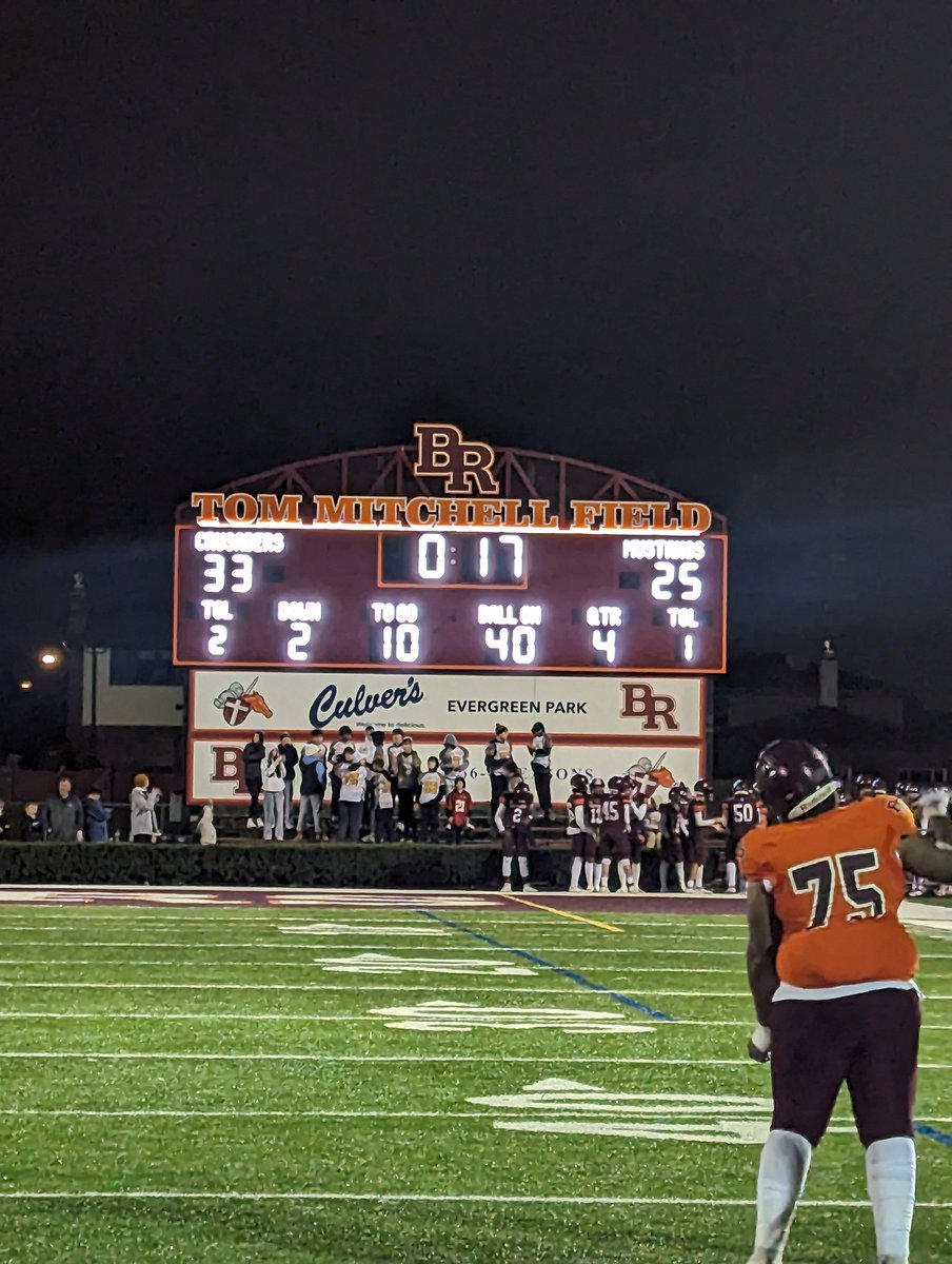 Final:

Our Freshman Football team wins the CCL Blue Championship!! ⚔️🏈🏆

Crusaders finish with an undefeated 9-0 record! 

#WeAreBR | #100MPH