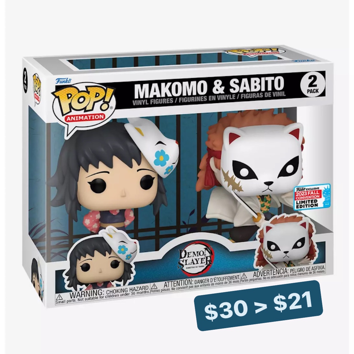 FunkoPOPsNews's tweet image. NYCC Sale! Makomo &amp;amp; Sabito Funko POP! 2 Pack is available for just $21 down from $30 at Box Lunch at the link below! Code PM30 ~
Linky ~ fnkpp.com/BLE
#Ad #NYCC #NYCC23 #NYCC2023 #FPN #FunkoPOPNews #Funko #POP #POPVinyl #FunkoPOP #FunkoSoda