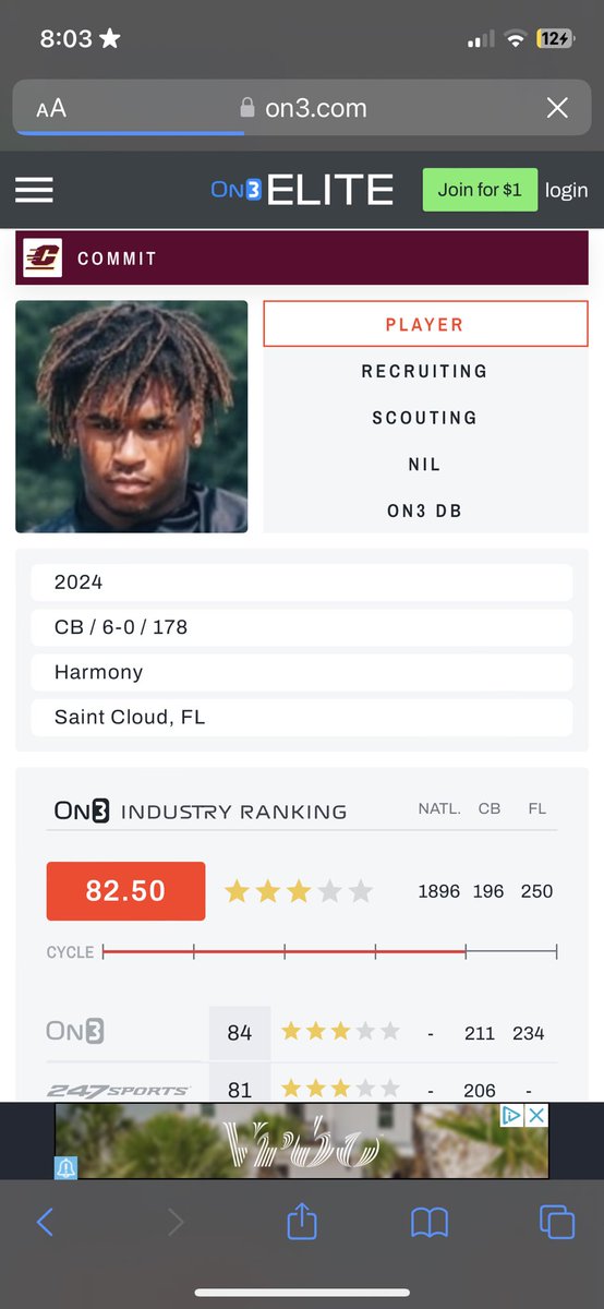 Blessed for the Rating on <a href="/On3sports/">On3</a> <a href="/On3NIL/">On3 NIL</a> @On3Recruits @longhorns_fb <a href="/HHS_coach/">Coach Lippert</a>