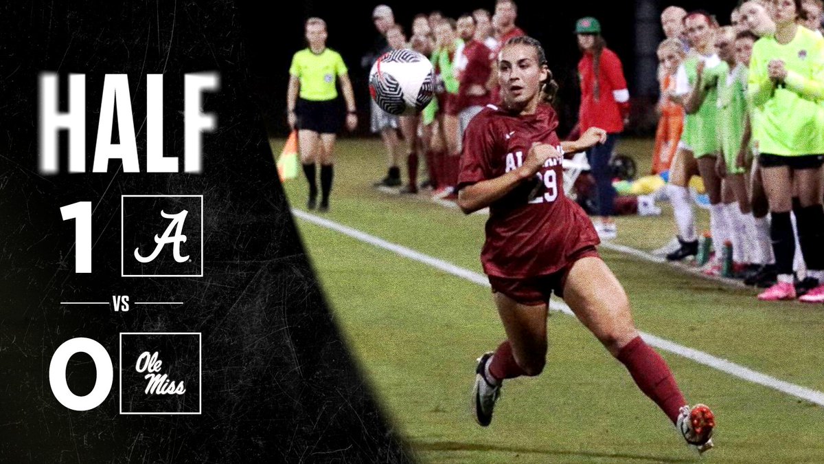 Alabama takes a 1-0 lead heading into the break!! 

#RollTide