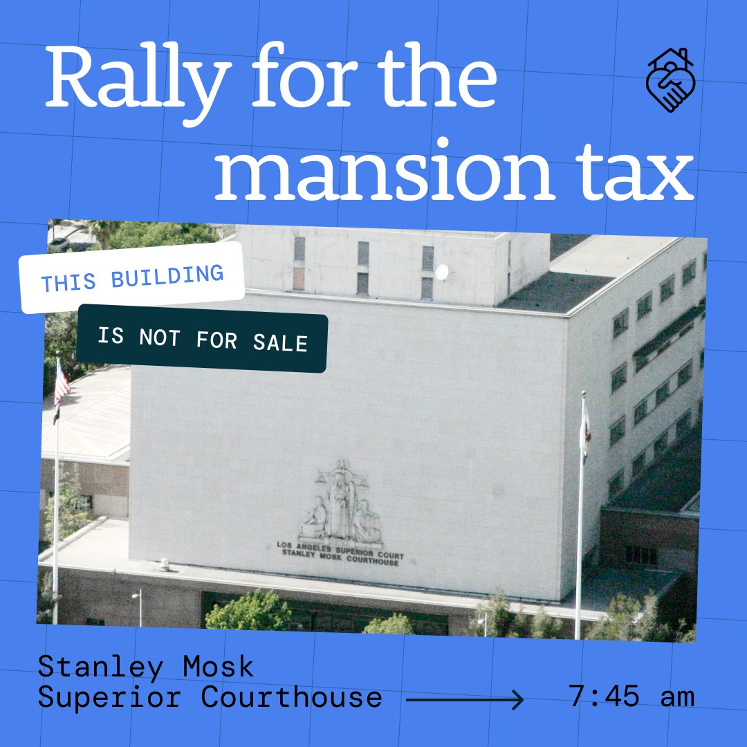 Real estate industry or REAL progress for LA? You know the answer - come and stand for #ULA.

As the courts hear final arguments on the lawsuits brought against ULA by big corporate interests, join us on Monday, Oct 23rd to lift up the #MansionTax!👇🏾🧵