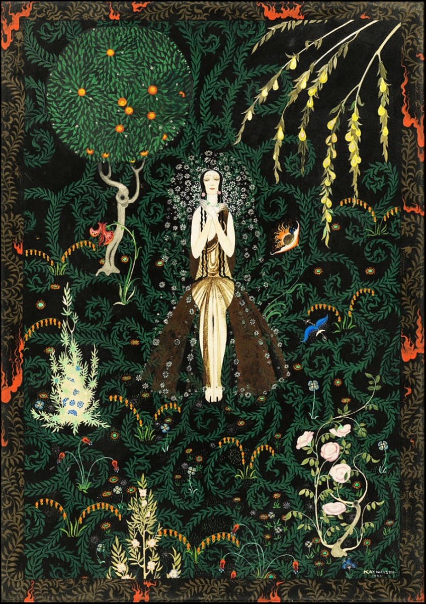 silenziomio's tweet photo. Kay Nielsen, 1921.
'Flowers and Flames.' https://t.co/7cBLiVTYr5