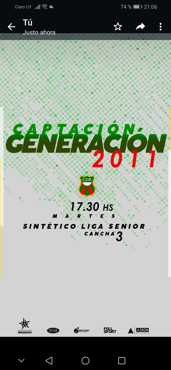 Captación Generación 2011 para Deportivo Maldonado