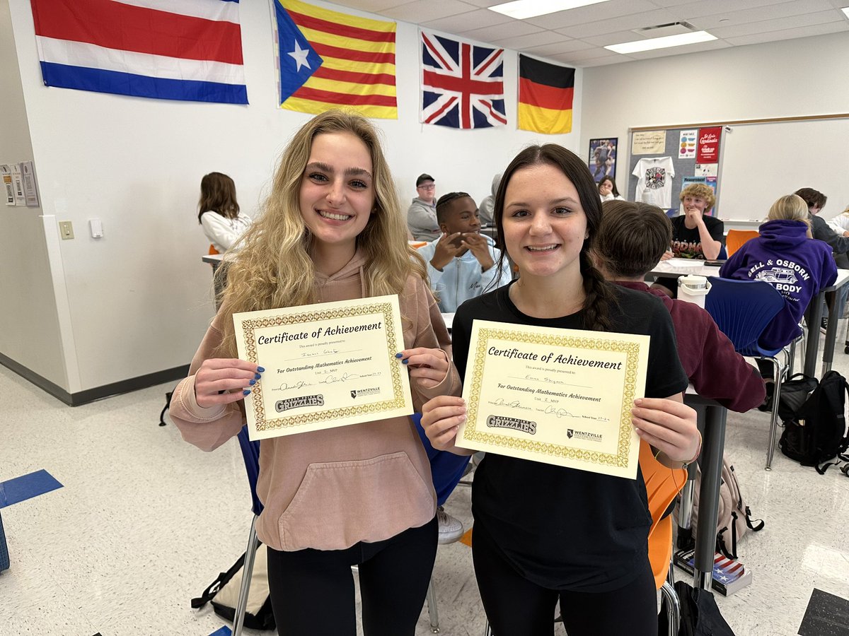 CPurcell_NPHS's tweet photo. Please join us on congratulating Isabel and Emma on being crowned the Co #MathMVPs for unit 2 in 6th hour formal geometry!
These two consistently give their all in everything they do, and are well deserving!
#ProudTeacher #Mathletes https://t.co/ZemnnR1Mwj