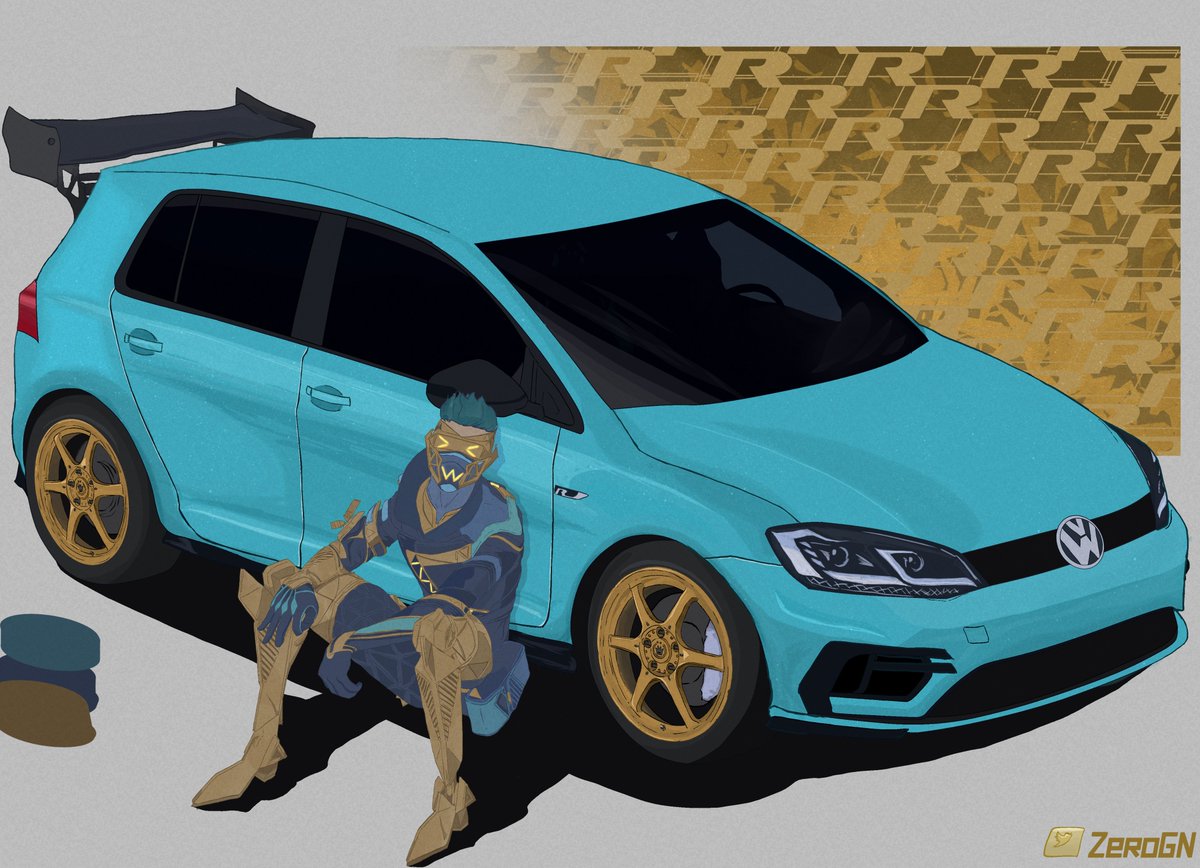 lmaoZeroGN's tweet image. Octane w' da whip

inspired by the work of @bassbokuya 
#ApexFanart #ApexLegends #Octane #GolfR #Volkswagen #Gti #Konig