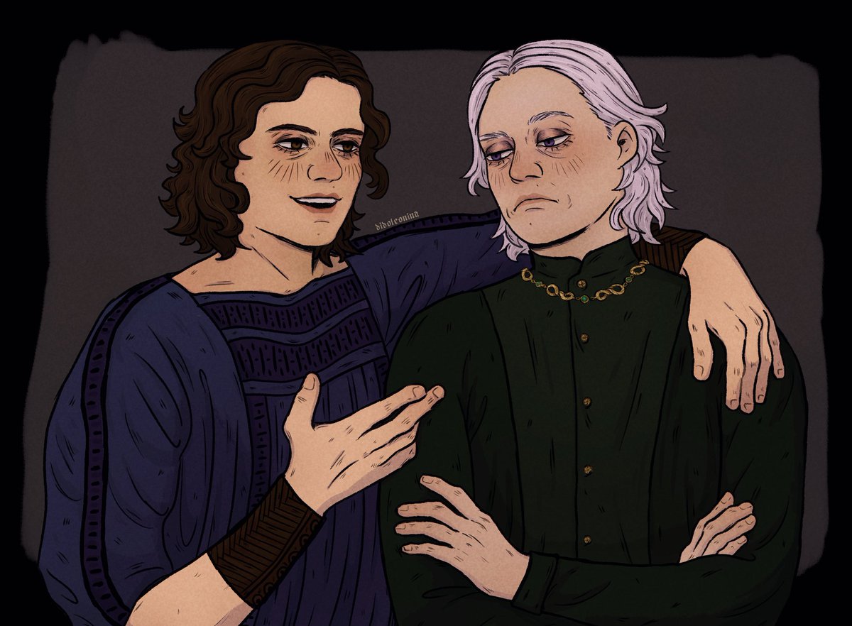 didoleonina's tweet image. Gaius giving Aegon a pep talk about being self confident and assertive 😌