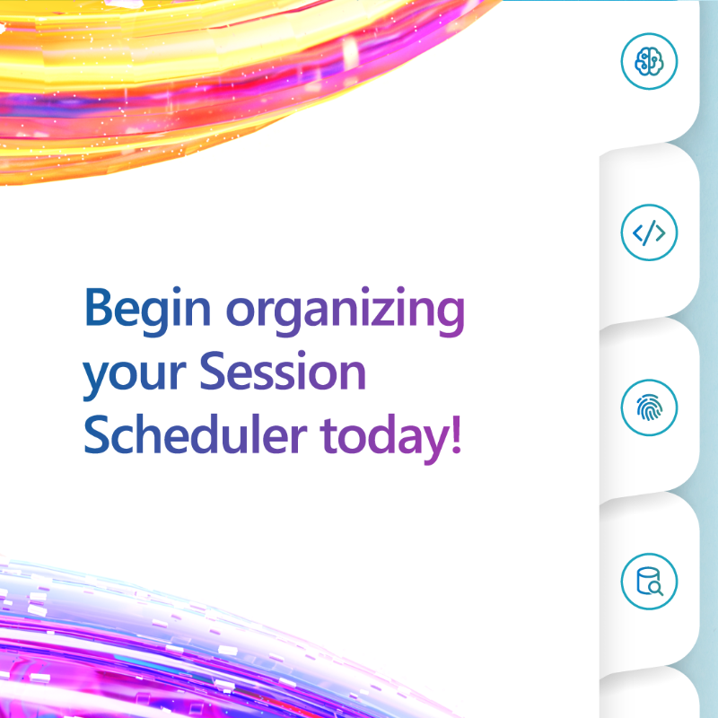 events_msft's tweet photo. Check out our #MSIgnite Session Scheduler, available starting today. 

P.S. Let us know if you spot any Easter eggs as you swipe through our scheduler. 

🛠️ Build out your schedule now: https://t.co/3QieQ95iGr