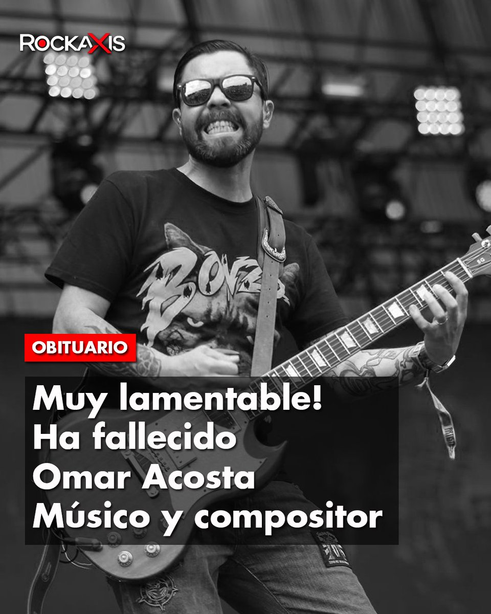 rockaxisoficial's tweet photo. Luto en el Rock Chileno ⚡️

Lamentamos informar el triste fallecimiento de Omar Acosta, quien fuera la voz de BBS  Paranoicos y Bonzo ha partido hoy durante la tarde.

Ampliaremos.

#Rockaxis #OmarAcosta #BbsParanoicos https://t.co/h2lnxBVrBs