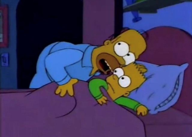 Bart, no quiero asustarte, pero tal vez un alacrán, UN ALACRÁN, ESTÉ EN LA CASA