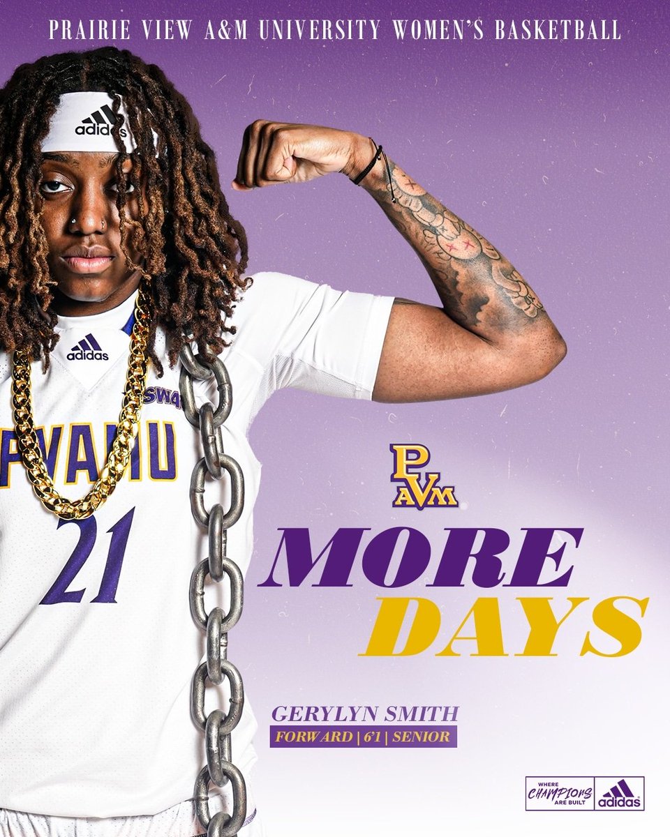 PVAMU_WBB's tweet photo. We're just 21 days till game day!! Come out to show your support!💜💛🏀  @PVAMUPanthers @PVAMUPanthers @venteuno_ #breakthrough #wherechampionsarebuilt https://t.co/xnHfhog7uq