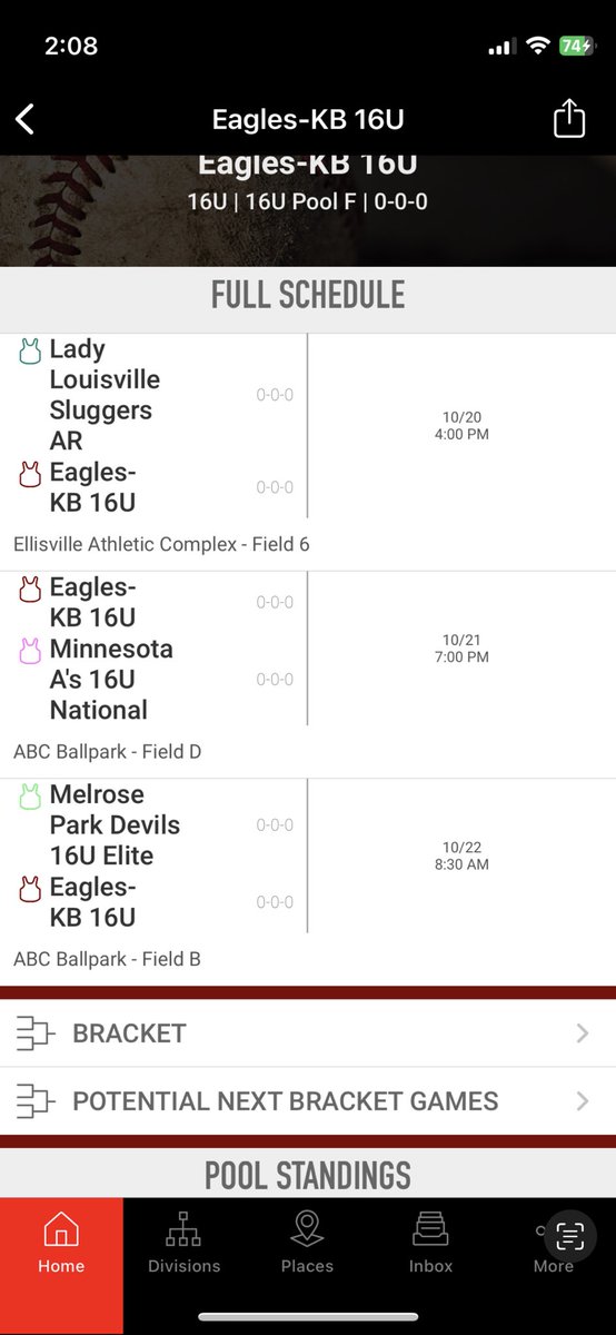 BriannaBarrix's tweet photo. Back at it this weekend at the Team 1 Alliance FP STL Fall Invite!
Check out our schedule below and come watch us or follow us on GameChanger!
#ShakeandBake #BB2027 #EaglesKB https://t.co/eeEQslTyHy