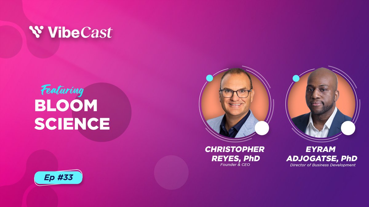 VibeBio's tweet photo. 🚨New Episode🚨

This week on the VibeCast, our host @Healthunchaind and guests Christopher Reyes, PhD and Eyram Adjogatse, PhD, from @BloomScience discuss harnessing the gut-brain axis to treat Neurological Disorders🧠

https://t.co/YtQi99HcT4

New episodes weekly! https://t.co/yhyfknleUD