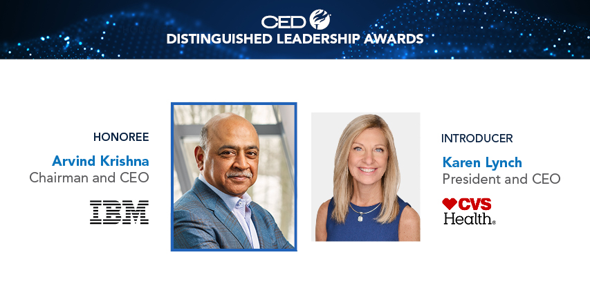 Our 2023 Distinguished Leadership Awards Celebration is now exactly one week away, and today, we’re extending our congratulations to honoree @ArvindKrishna, Chairman and CEO of @IBM. Presenting Krishna's award will be @CVSHealth CEO @KarenSLynch. ow.ly/IsW350PYMJR