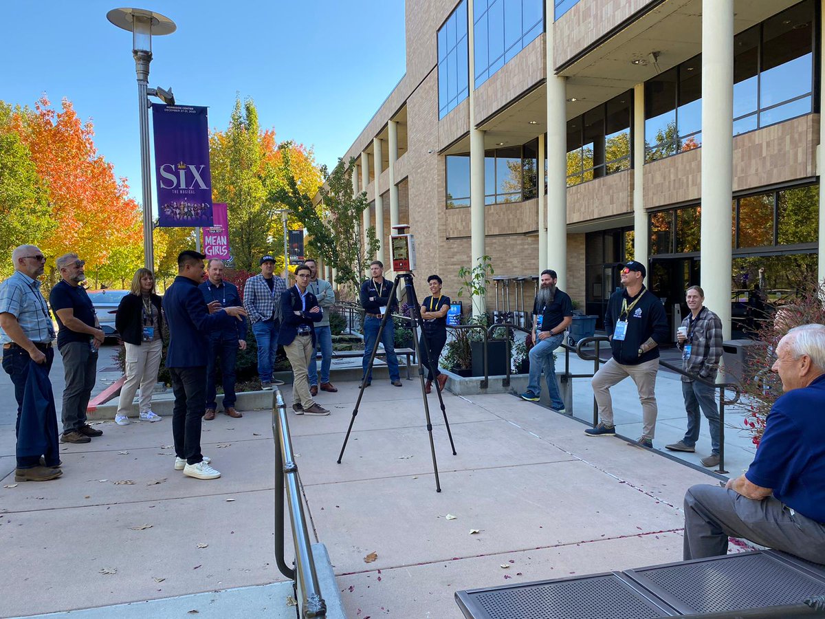 RIEGL's tweet photo. What a great week it has been at #RCN2023! The #RIEGL team wrapped up the show with a live demo outside of the VZ-600i #TerrestrialLaserScanner. Attendees were blown away by the speed, precision, accuracy, and lightweight of this groundbreaking #LiDAR scanner. https://t.co/PnSvuI1AFh