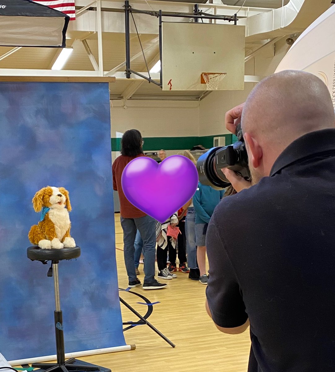 AlexisHMagill's tweet photo. Moses Yoder, our robotic therapy dog, is excited to be featured as VIP Support Staff in the yearbook. @EMYoderElem @ABSSPublic https://t.co/pmfYpTV8jj