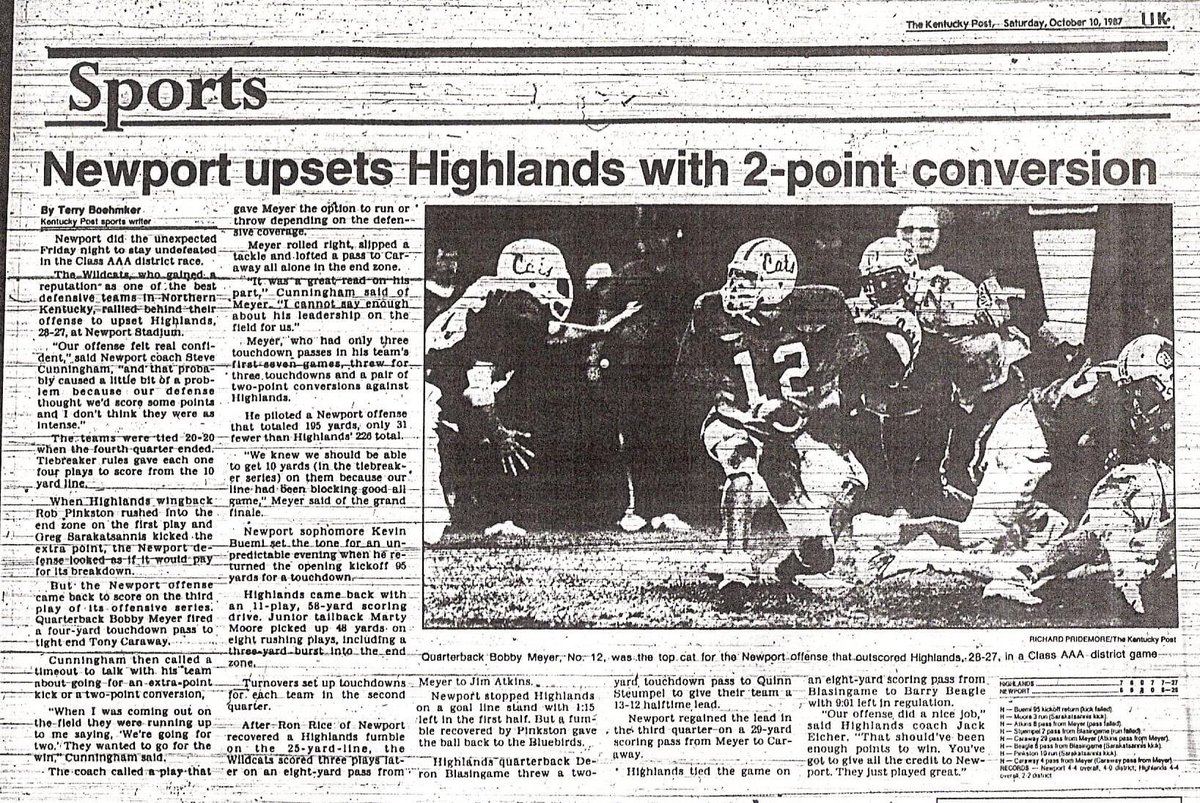 Atkins8Jim's tweet photo. @terryboe72 Bladt from the past.  1987 game against Highlands and look who wrote the article. https://t.co/wu2oySr4vo