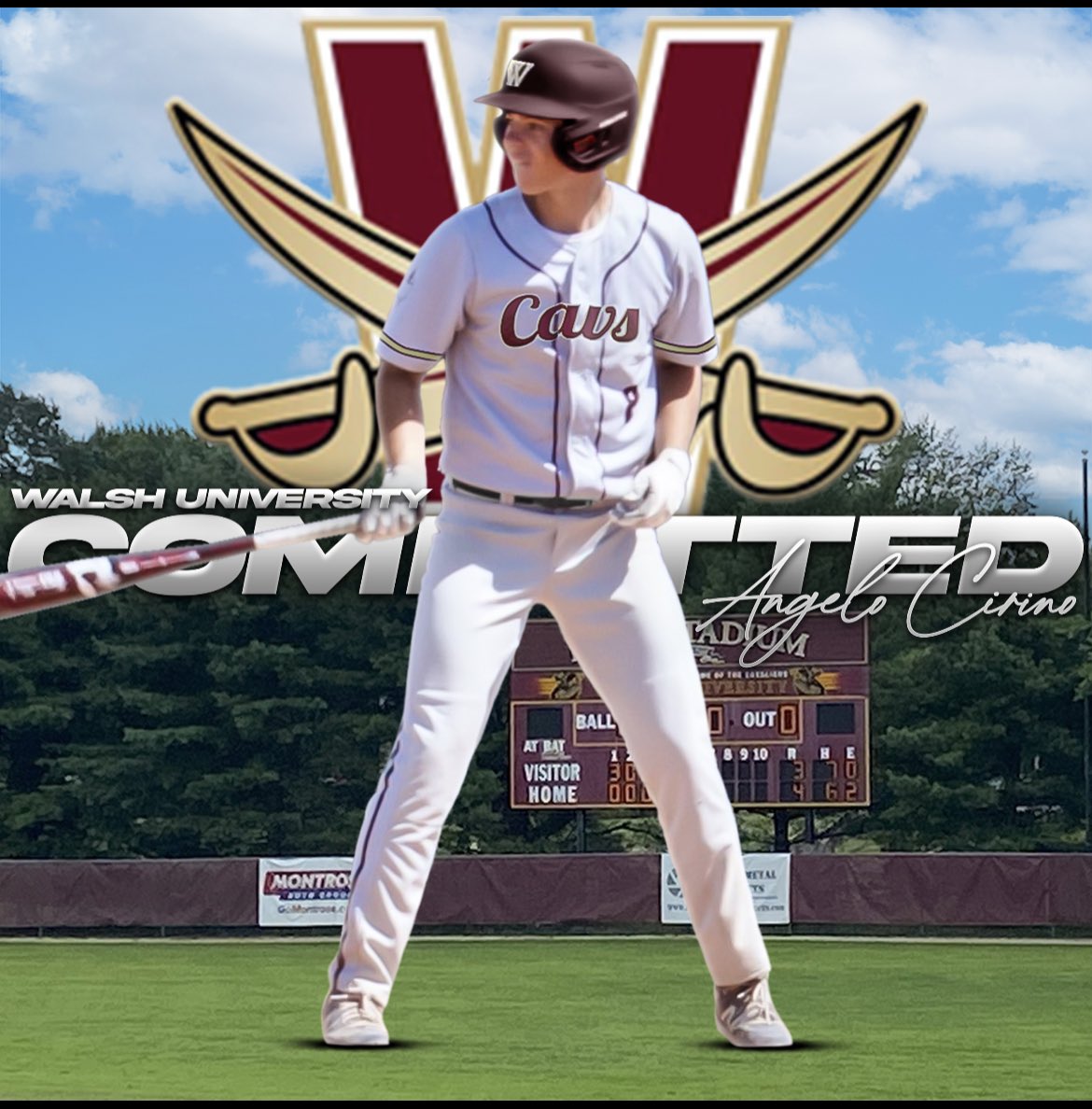 Angelo Cirino (@angeloc125) on Twitter photo I am excited to announce my commitment to Walsh University! I would like to thank God, my family, coaches, and my teammates. I would also like to thank Coach Mead for giving me this opportunity to play at the next level! #swordsup⚔️ <a href="/premierath/">Premier Ohio Baseball</a> <a href="/WalshUBaseball/">Walsh U Baseball</a> I am excited to announce my commitment to Walsh University! I would like to thank God, my family, coaches, and my teammates. I would also like to thank Coach Mead for giving me this opportunity to play at the next level! #swordsup⚔️ <a href="/premierath/">Premier Ohio Baseball</a> <a href="/WalshUBaseball/">Walsh U Baseball</a>