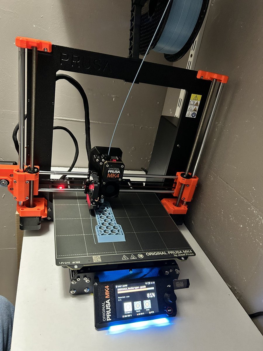 PrintNcode's tweet image. 🖨️ The Prusa MK4 3D printer is finally in action! 🚀 Yesterday, the courier delivered it in parts, and today, after 24 hours (with a break for sleep), it started creating wonders. The assembly instructions available online on @Prusa3D's website are a true gem - detailed,…