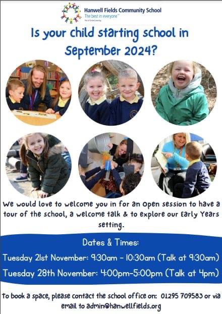 CaterpillarsHan's tweet photo. Is your child starting school in September 2024?

We have two upcoming Open Sessions for parents of children starting Reception in September 2024!

We look forward to welcoming you! 🦋

#EYFSBanbury #ReceptionPlaces #schoolplaces https://t.co/yRjpVzzyBm