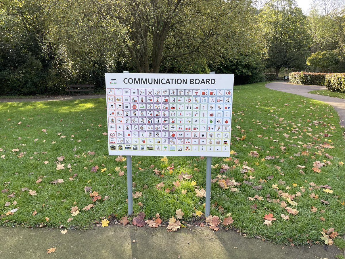 It’s AAC awareness month and it was great to see this communication board in Sheffield’s Millhouses park on a recent walk #AACawareness23  #SLT #accessibility