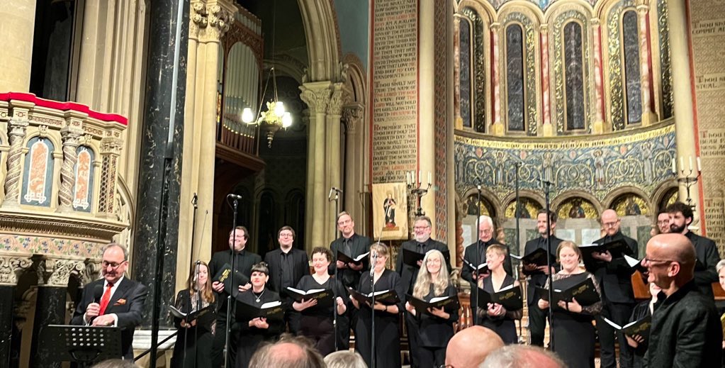 CharlotteExon's tweet photo. Awesome concert this evening with @BBCSingers and @bobchilcott opening the @celebratevoice Festival recorded for @BBCRadio3. Thank you! Can’t wait to hear the broadcast later with @Ianskellyradio3! @jemanners #singjoyfully https://t.co/Bo0STXUvdN