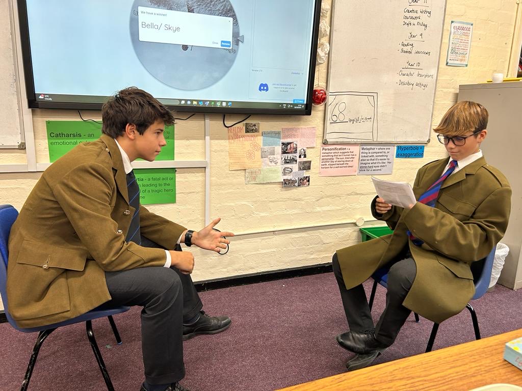 Ravenenglish_EC's tweet photo. Good to see Year 10 throwing themselves into ‘Journey’s End’ as they focus on performing the key scenes that they have analysed in depth…⁦@ellesmerecoll⁩ ⁦@HPLedu⁩ https://t.co/x2gV1nciAQ