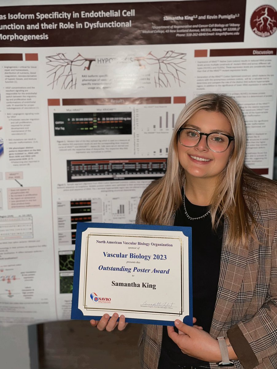My first conference is in the books and I couldn’t have had a better time at #NAVBO2023 So happy to be a part of this amazing community and to have received this award! 👩🏼‍🔬🧬🧫🔬
@vascularbiology