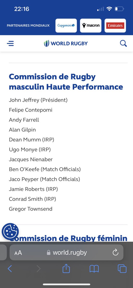 jeanpierreremy's tweet photo. L’arbitre Ben O’Keefe et l’entraîneur de l’Afrique du Sud Jacques Nienaber font tous les 2 partie des 12 membres de la très puissante commission haute performance de World Rugby … cela ne choque personne que l’un arbitre l’équipe de l’autre ???
#FRAvAFS #2023RWC https://t.co/Gq4oSGDlv8