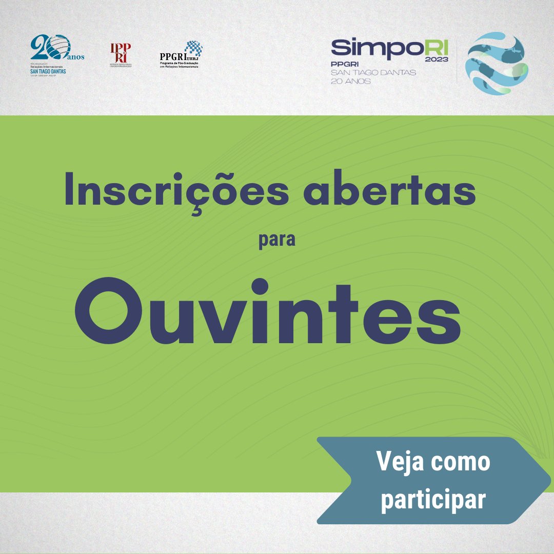 PPGRI 'San Tiago Dantas' (UNESP, UNICAMP, PUC-SP) tweet media