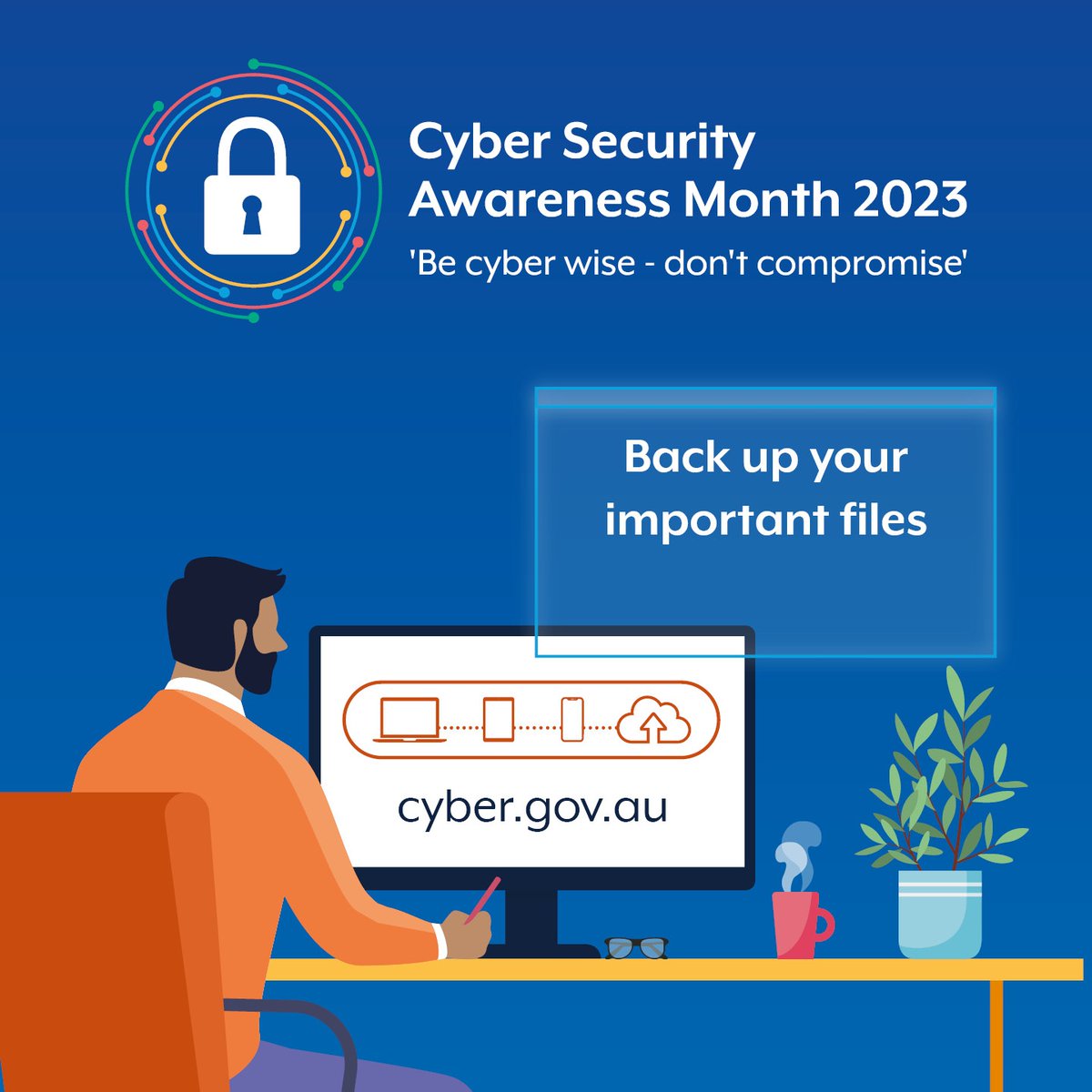 aus_telco's tweet image. #DYK backing up your files will safeguard your data from threats and avoid costly data recovery?

To learn how to set up and perform regular backups, visit:
cyber.gov.au/learn-basics/e… 

#CyberSecurityAwarenessMonth2023 #becyberwise #staysecureonline