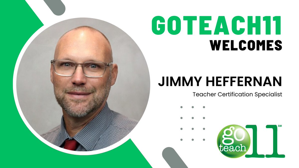 GoTeach11 (@goteach11) on Twitter photo We are excited to announce a new addition to our team! Jimmy Heffernan began his teaching journey as a secondary math teacher and joins us with 24 years of educational experience, most recently serving as an AP at <a href="/granburyisd/">Granbury ISD</a>. Welcome to the team! We are excited to announce a new addition to our team! Jimmy Heffernan began his teaching journey as a secondary math teacher and joins us with 24 years of educational experience, most recently serving as an AP at <a href="/granburyisd/">Granbury ISD</a>. Welcome to the team!