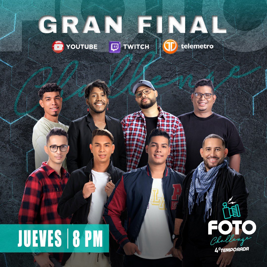 ¡ES HOY, ES HOY!

Esta noche no te pierdas la GRAN FINAL de #FotoChallengePa por el canal de YouTube de #telemetro 

¿Quién será el nuevo rey de la fotografía? 👀👀📸📸📸

Recuerda desde las 8:00 pm.
