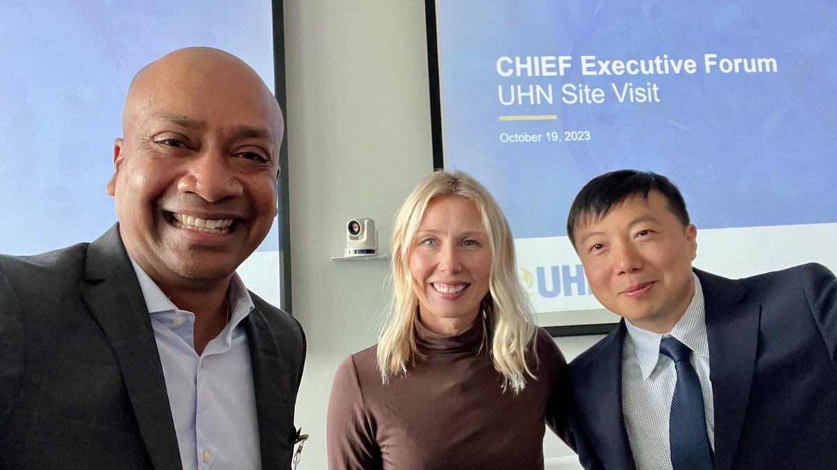 Excited to host @DigiHealthCA’s CHIEF Executive Forum with @BoWang87 and @Alexis_L_Villa to showcase @UHNAIHUB and @ConnectedCareTO drive to deliver innovation at scale!