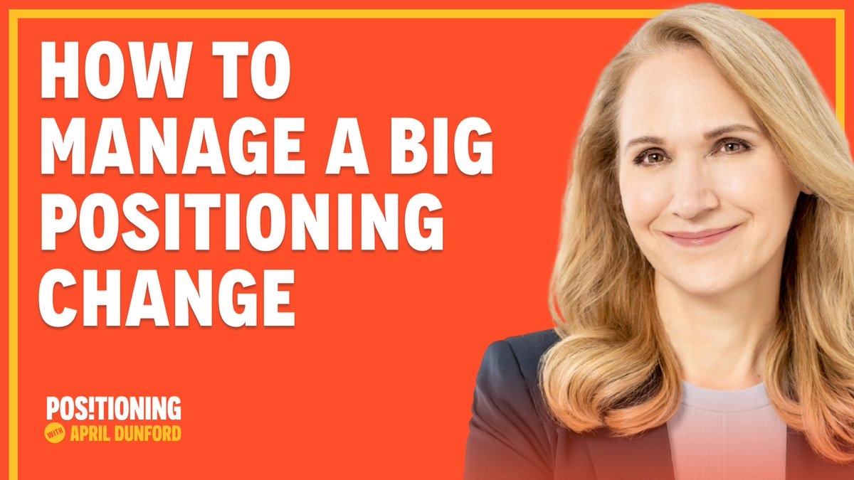 New podcast episode - how to manage a big shift in positioning - positioning.show/how-to-manage-…