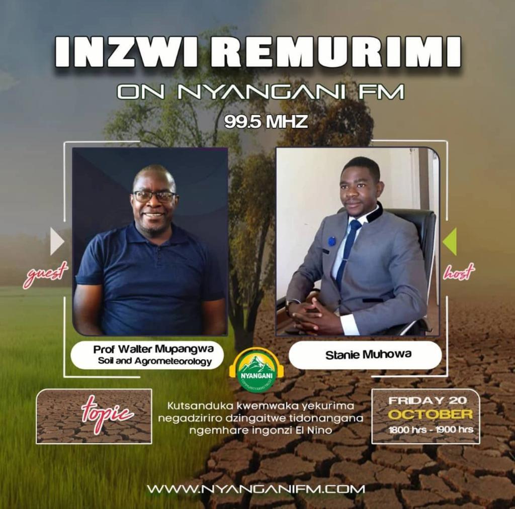 WMupangwa's tweet photo. Join us tomorrow as we discuss climate change and the predicted El Nino conditions during 2023/24 season - What options are available for livestock and crop farmers? We hope to have fruitful discussions with farmers during the phone in session. https://t.co/9oiqhVhlvB