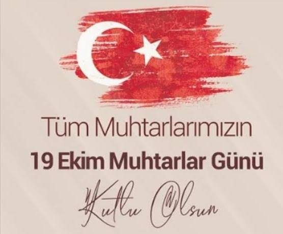Başta ilçemizde görev yapan muhtarlarımız olmak üzere, tüm muhtarlarımıza görevlerinde kolaylıklar, başarılar, sağlık ve esenlikler diliyor, 19 Ekim Muhtarlar Gününü kutluyoruz.