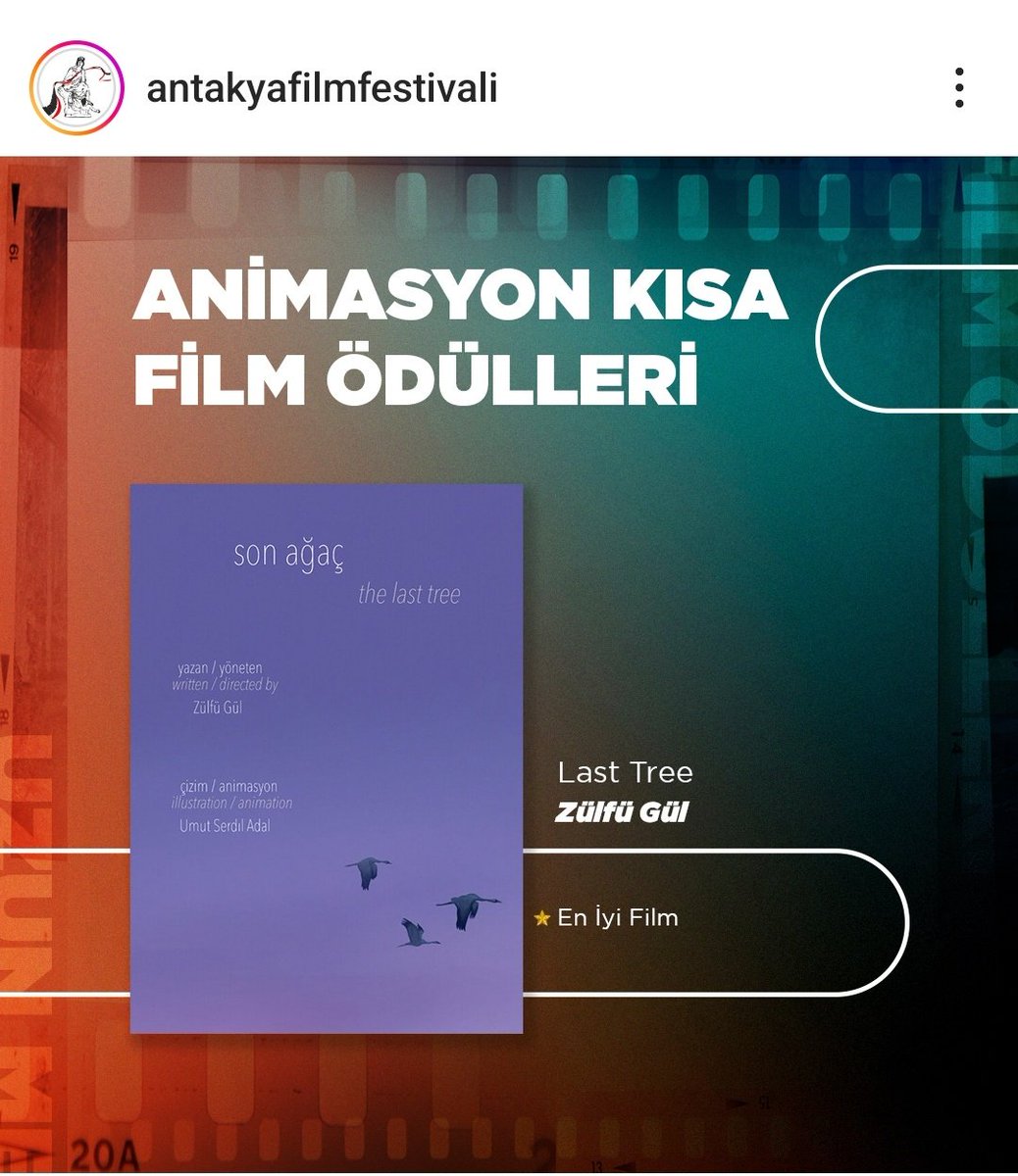 SarezNezan's tweet photo. Filmimiz Son Ağaç/The Last Tree, 11. Uluslarası Film Festivali Animasyon birincisi secildi. https://t.co/krU95nxWAU