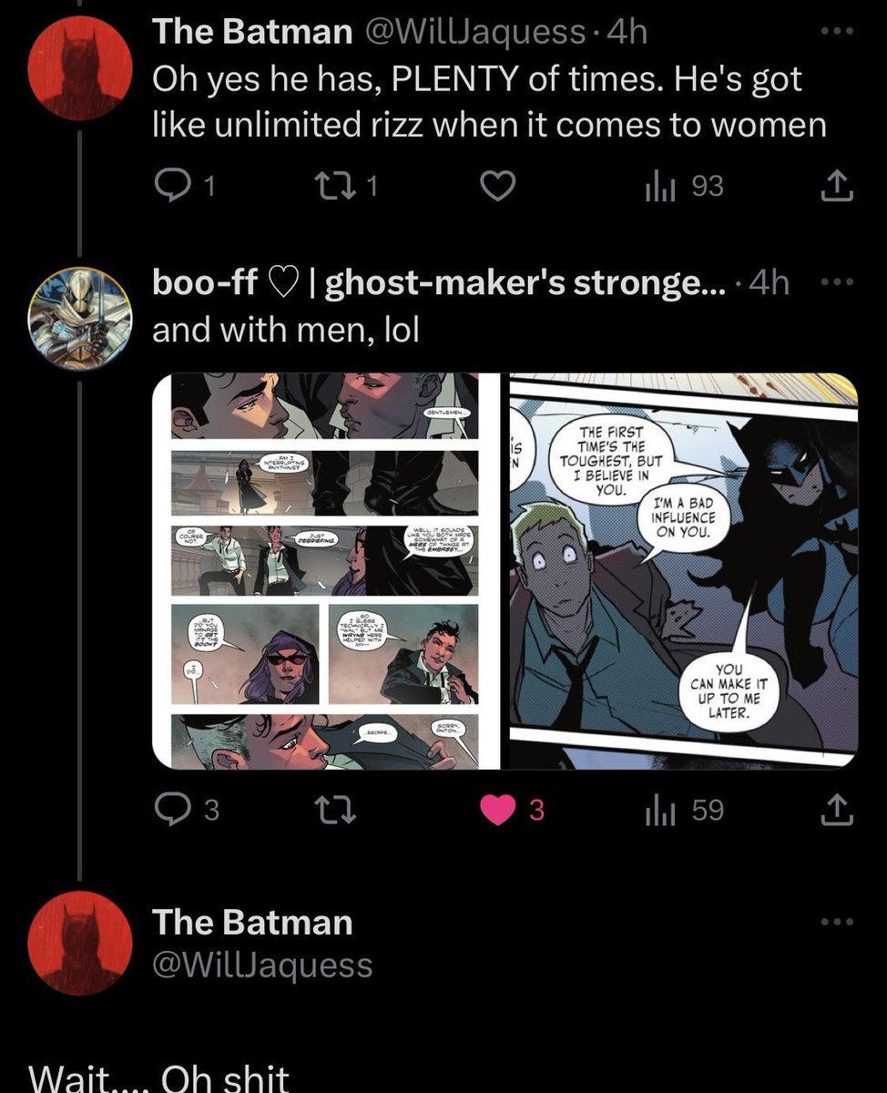 MaleLoveBR's tweet photo. Ghost-Maker x Batman x John Constantine

#BatGhost #GhostBat #Batstantine #TheBatman https://t.co/hvSYppp9FT