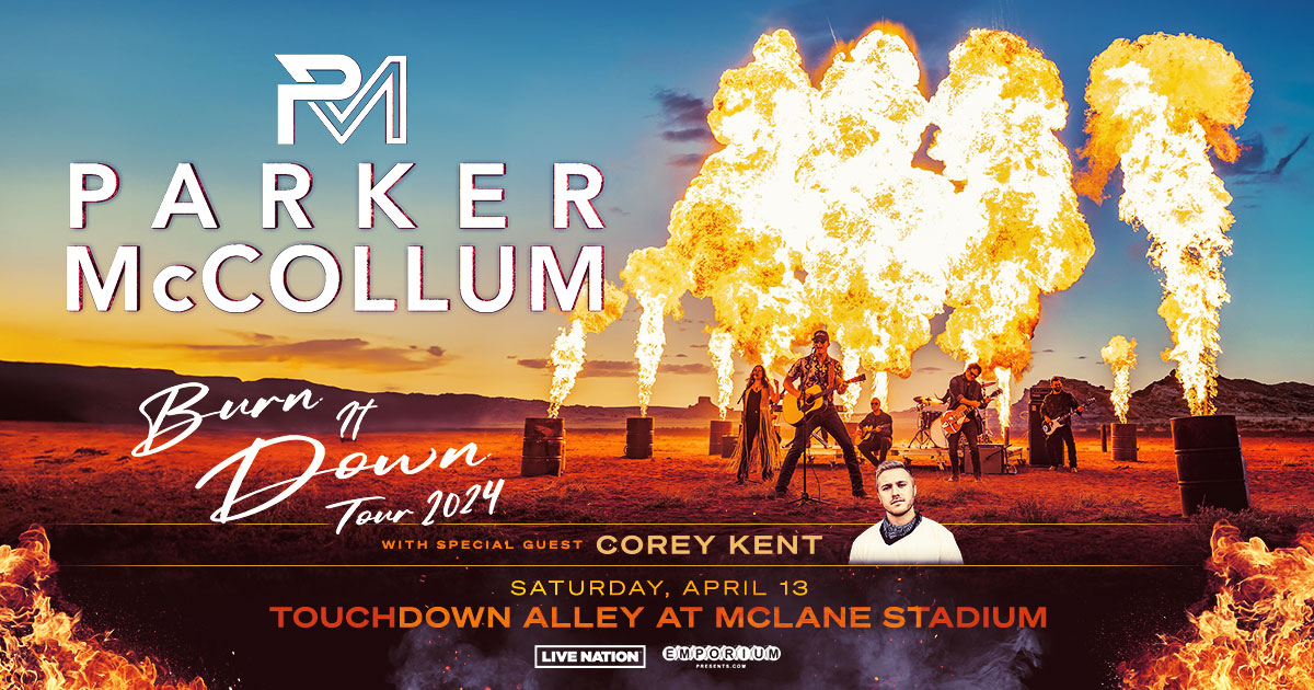 McLaneStadium's tweet photo. Set your reminders ⏰🗓️

@ParkerMcCollum at #TouchdownAlley tickets release TOMORROW at 10:00 am CST! 

Visit our website to get yours!

#VisitMcLane #BurnItDownTour #McLaneStadiumExperiences https://t.co/Vy3tHQsOcx