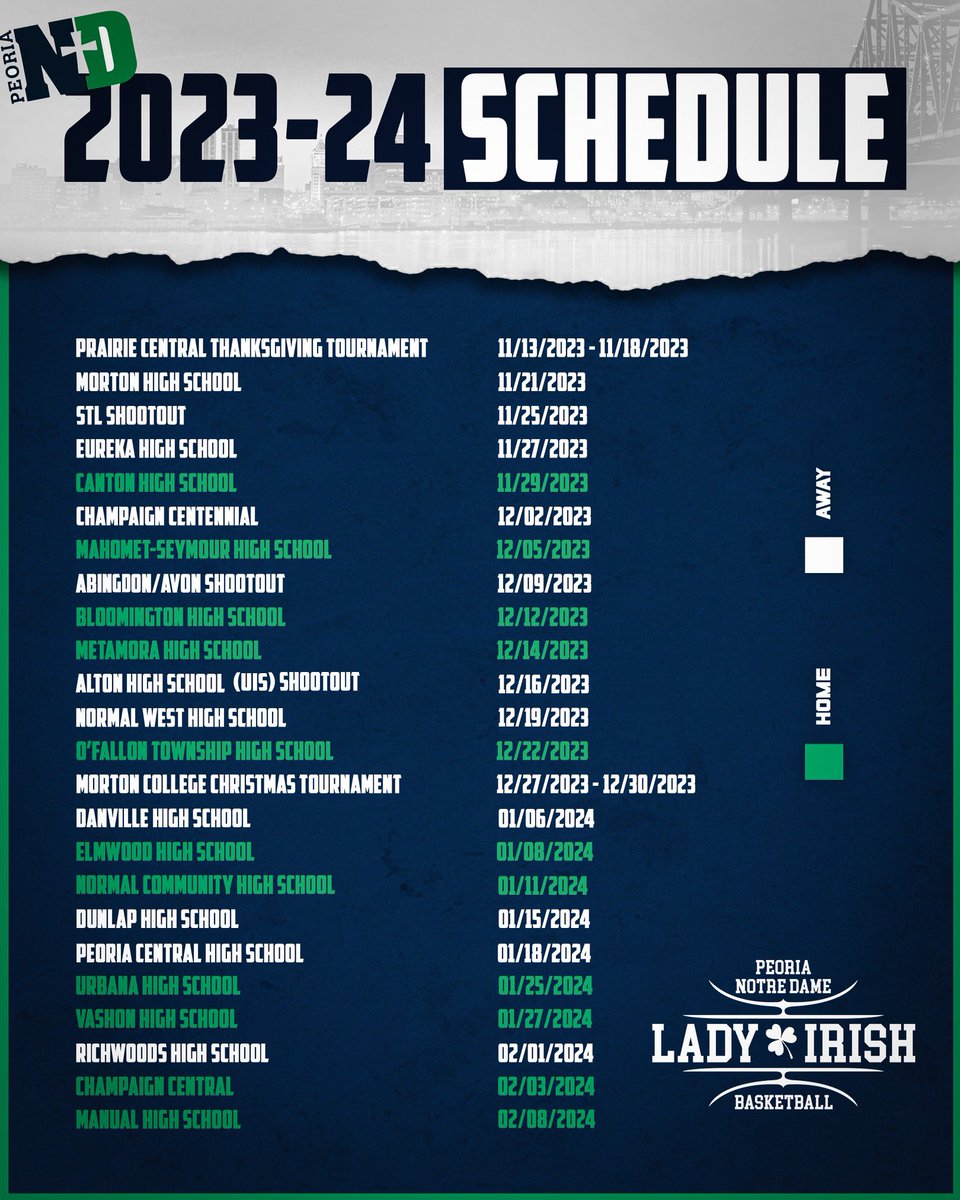 The Lady Irish schedule is complete and the girls are ready to compete! We hope to see you at some games this season! ☘️🏀🙏🏼
#haveaday