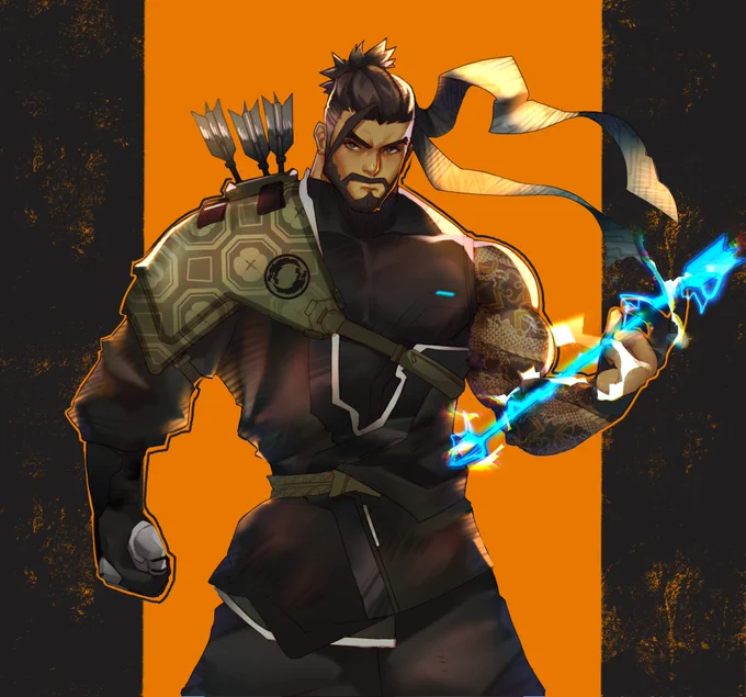 I've been missing playing Overwatch lately, so I drew my favorite archer  #Hanzo #Overwatch2