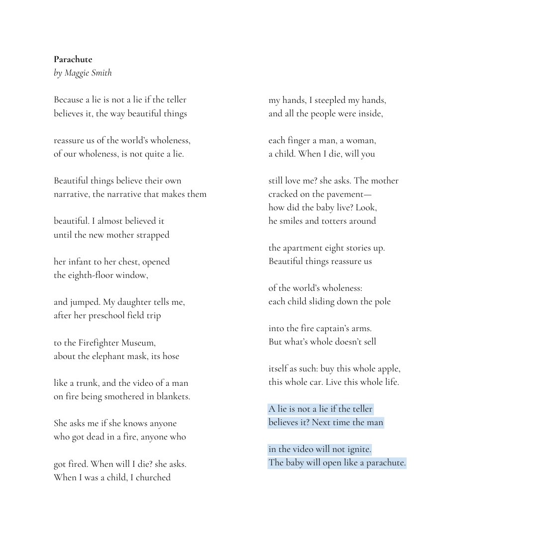 diffuseabstract's tweet image. poem by Maggie Smith. image by DALL•E 3.