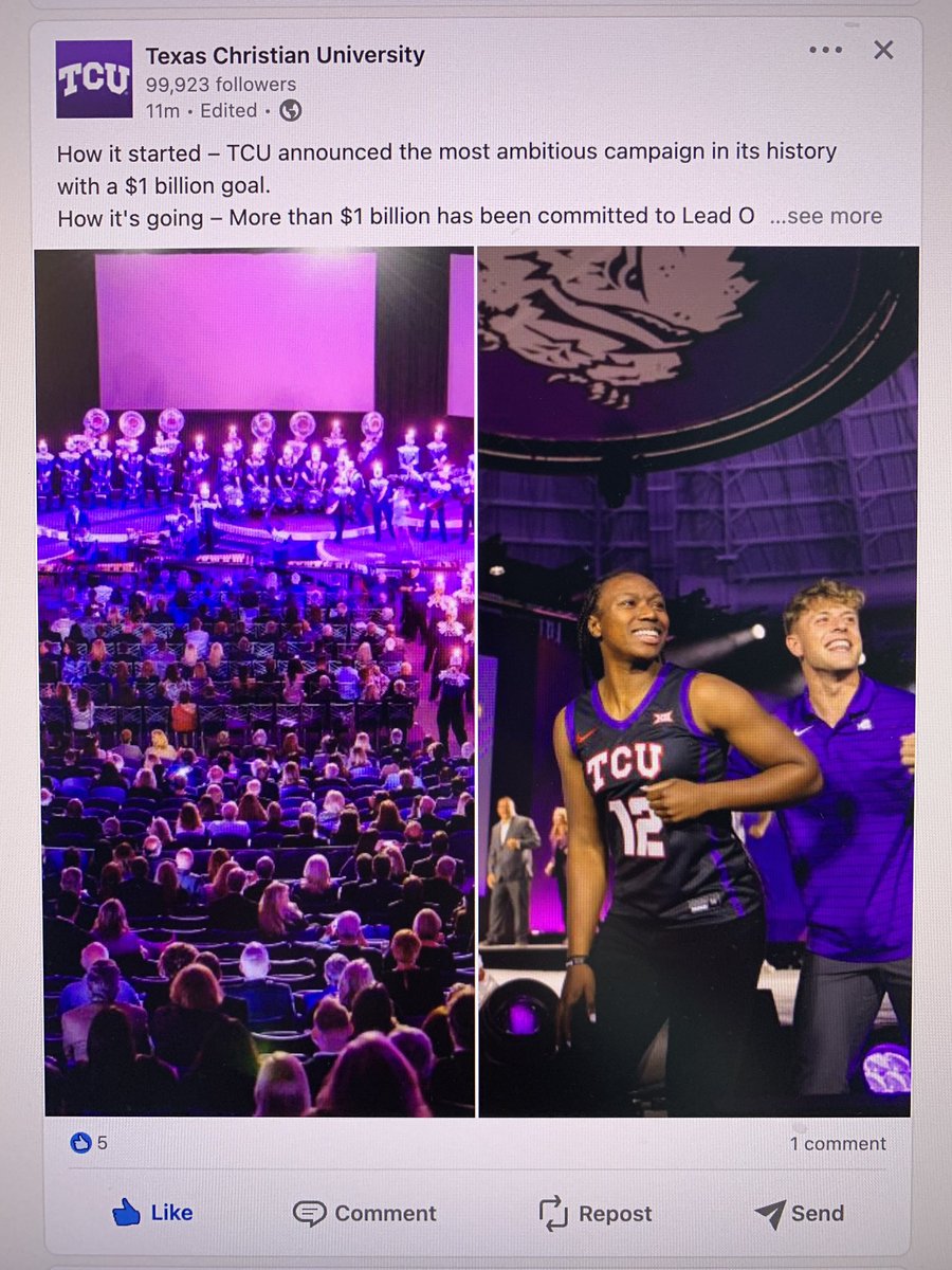 Logged in to LinkedIn and was greeted by my fav <a href="/BreMode7/">Bre’yon White</a> on my feed. I see you repping <a href="/tcuwbb/">TCU Women’s Basketball</a> front and center!