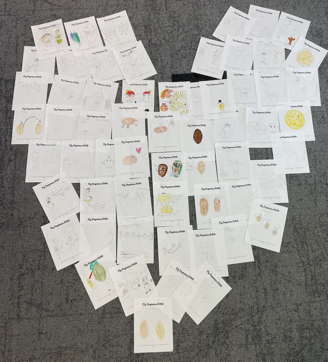 Forgiveness Potatoes! <a href="/selTaraP20/">Tara Peninou</a> has been teaching the Grade 4's at <a href="/IRIC_WC/">IRIC</a> how to #ChooseLove over the last few weeks. When we #ChooseLove we use Courage+Gratitude+Forgiveness+Compassion to create a better world!! <a href="/ChooseLoveM/">The Choose Love Movement</a> <a href="/WCPS72/">Wolf Creek Schools</a> <a href="/caselorg/">CASEL</a> #CASEL #SEL