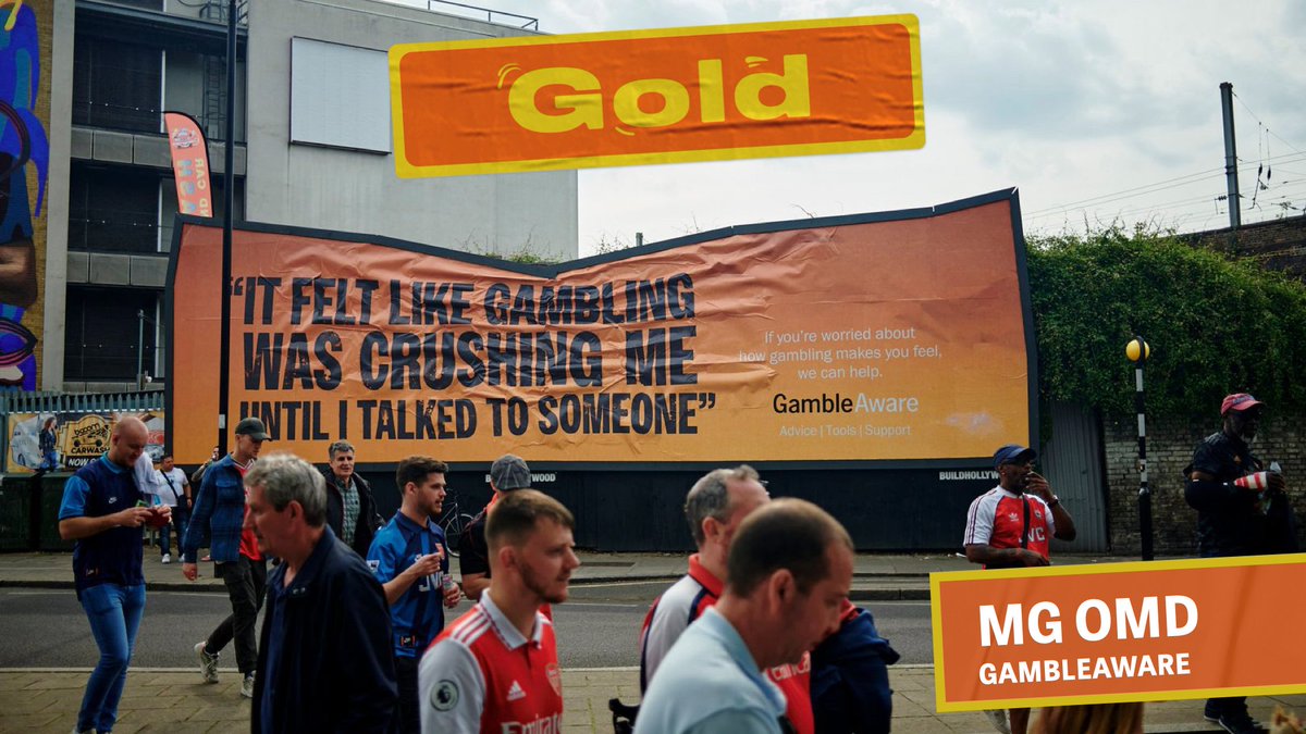 MediaWeekAwards's tweet photo. Congratulations to the 2023 #MediaWeekAwards Gold winner in the Agency - Media Idea: Launch category @MGOMD / @OMG_UNITE for @GambleAware 

@Campaignmag https://t.co/kSntcwekjI