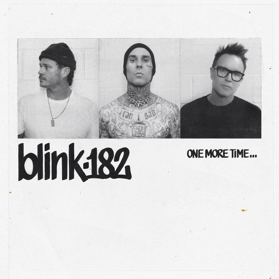 RollingStone's tweet photo. The pop-punk trio, Blink-182, is back. 

Here's our review of 'One More Time' which is full of catchy songs and real-life issues. ⬇️
https://t.co/aGlMNXFdFK https://t.co/4GV4bhjkPM