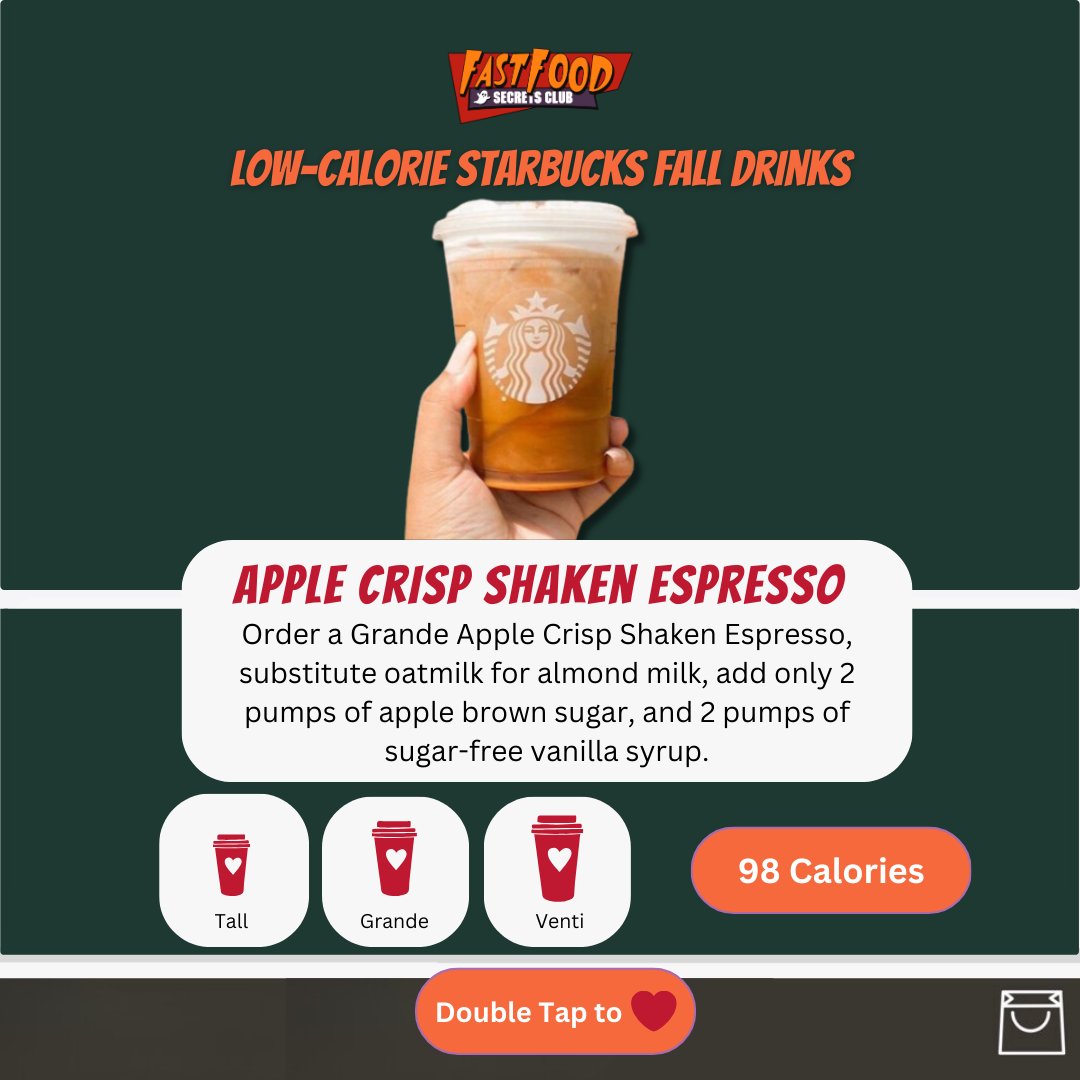 thefastfoodclub's tweet photo. 1/2 Enjoy the fall flavors without any guilt with these secret recipes for low-calorie @Starbucks fall drinks! ๐โ
#fastfoodsecretsclub #fastfoodsecrets #Starbuckssecretrecipe #StarbucksFallDrinks #lowcalorie https://t.co/uQIIELoOQn